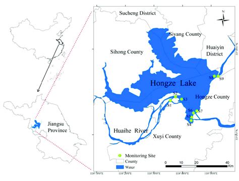 what is the area of hongze lake china